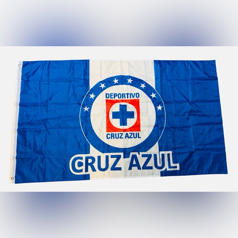 CRUZ AZUL SOCCER CLUB FLAG 3X5 POLYESTER DOUBLE SIDED